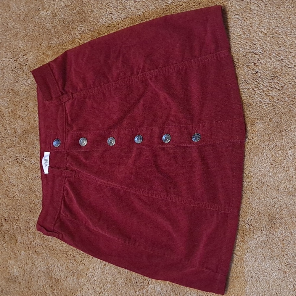Burgundy Velvet Skirt - Size 5/27